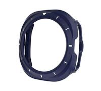 CYSUE Watch Case For Samsung Galaxy Watch 7 Ultra 47mm Hard PC Bumper No Screen Film For Galaxy Watch 7 Ultra Cover Accessories(Mid blue-white)