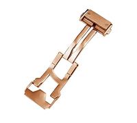 CYSUE Watch Strap Steel Buckle For Hublot Fusion Classic Big Bang King Power Series Watch Folding Clasp 22m Leather/rubber Accessories (Color : Rose gold, Size : 22mm)