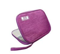 CYSUE Watchband box for Apple Watch strap case data cable Travel smart watch Wriststrap storage bag Box watches organizer(Purple)