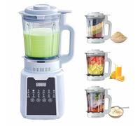 CYTBEK Professional Countertop Blender, 1200W Ice Crusher & Food Processor with Hot/Cold Modes, 60dB Quiet Operation (Titanium Gray)