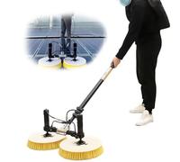 CYTBEK solar panel cleaning kit,Solar Photovoltaic Panel Cleaning Brush, Adjustable Length, Double Brush Head (Spin), Hourly: 500-750m³, Water-Saving Design, Outdoor Washing Device Tool 3.5m