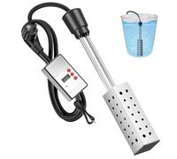 CYTBEK Thermostatic Electric Immersion Heater 2500W - Digital Controller & Stainless Steel Element for Bathtub, Paddling & Above-Ground Pool Heating