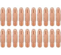 CYTGOUPER 20PCS 24KD Speed Welding Nozzles Tips,Premium Red Copper Mig Welding Electrode Tips,0.8mm Welding Electrode Tips for Binzel 24KD Mig Welding Torch Consumables Accessories