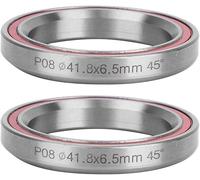 CYTGOUPER 2PCS 41.8MM Bicycle Sealed Bearing Headset, Heavy Duty Bike Headset Double Bearing for Mountain and Road Bicycles, with Sealing Rubber Ring