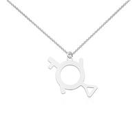 CYTING LGBT Symbol Necklace Transgender Inspired Jewelry Rainbow Pride Pendant Necklace Pride Month Gift LGBTQ Merch, L, Stainless Steel, No Gemstone
