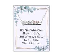 CYTING Mamasaurus Necklace Animal Themed Jewelry Small Dinosaur Charm Jewellyery It's Not What We Have In life Gift, L, Stainless Steel, No Gemstone