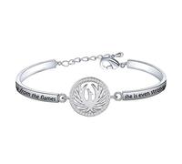 CYTING Phoenix Inspirational Quote Bracelet Phoenix Bird Jewelry Motivational Gift When The Phoenix Rises from The Flames She is Even Stronger Than Before