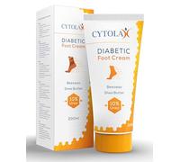 Cytolax Diabetic Foot Cream 200ml | with 10% Urea, Shea Butter, Beeswax | Softens & Moisturises Rough, Hard, Cracked, Callused Feet | Foot Care Cream to Improve Elasticity & Smoothen Skin