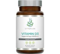 Cytoplan Vegan Vitamin D3 62.5μg 60 Capsules