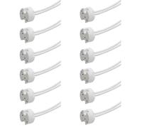 CYUaoao 12 Packs GU5.3 Connector LED Bulb Base Ceramic Socket Incandescent LED Socket Connector Bi-Pin Base for 12V Halogen and Lamps Wire Connectors Bases Socket Adapter