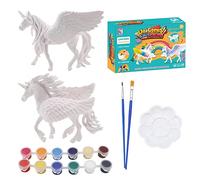 CYUaoao 2Pcs Unicorn Painting Activity DIY Unicorn Craft 15CM Unicorns Kids Painting Kit Unicorn Gifts for Kids Age 5+ Creative Birthday Christmas Easter Gift