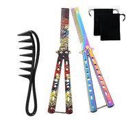 CYUaoao Pack of 3 Butterfly Style Comb, Foldable Pocket Comb, Butterfly Comb, Shark Tooth Comb, Highlight Comb for Hair Styling Accessories, Training, Various Types of Hair