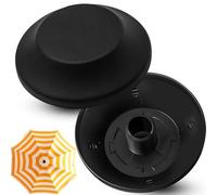 CYUXING 2Pcs Patio Umbrella Tip Caps Replacement Part Outdoor Cantilever Umbrella Top Screw Cap for Pole Handle Easy Install Accessories Protects from Scratches Black
