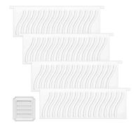 CYUXING 4Pcs Dryer Vent Cover Replacement Outside with Enhanced Rippled Design - Universal Exhaust Dryer Vent Flap Exterior Plastic Cap & Flap for Dryer, Kitchen, White