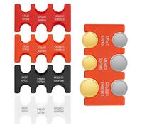 CYUXING 4Pcs Japanese Yen Coin Coin Box Four Colors, Each with Six Slots in Multiple Sizes Convenient Storage Supplies, Coins Are Not Easy to Fall off Suitable for Travel