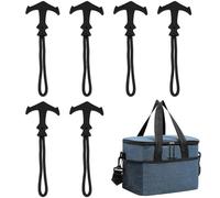 CYUXING 6Pcs Paracord Zipper Pulls Replacement, Heavy Duty T-Shaped Zipper Pull Tab Replacement Kit, Quick-Install for Yeti Cooler, Backpack, Luggage, Jacket, Tote & Outdoor Gear