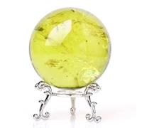 CYVXCPPGI Citrine Crystal Sphere Polished Yellow Quartz Crystal Ball for Wealth and Protect The House, Home Office Decoration, Decorative Balls,50mm