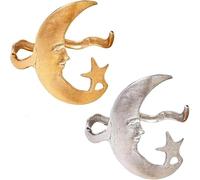 CYWBUEAFY Adjustable Star Pattern Open Charm,Stars Gently Kiss the Moon,Handmade Moon Fashion Jewelry Gifts for Girlfriend Daughter and Mother