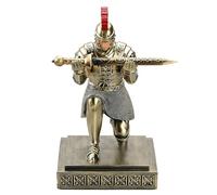 CYXStar Roman Praetorian Warrior Knight Pen Holder Desk Ornament Resin Pencil Holder Desk Accessories and Organizer for Office with a Letter Opener (Bronze)
