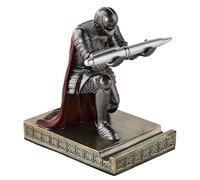 CYXStar Windbreaker Soldier Knight Pen Holder Personalized Desk Accessory, Mobile Phone & Gaming Controller Holder, Device Stand Gift for Medieval Enthusiasts (Iron)