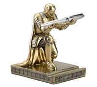 CYXStar Windbreaker Soldier Knight Pen Holder Personalized Desk Accessory, Mobile Phone & Gaming Controller Holder, Device Stand Gift for Medieval Enthusiasts (Bronze)