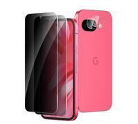 CYYAGE 2 Pieces Tempered Glass Privacy Screen Protector for Google Pixel 9A and 2 Pieces Glass Camera Protection, Anti Spy Protective Film, 9H Hardness, Anti Scratch, Bubble Free