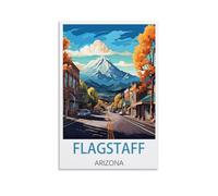 CYYHGEE Flagstaff Arizona Vintage Travel Poster 08x12inch(20x30cm) Canvas Poster Wall Art Living Room Home Decor