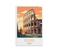 CYYHGEE Rome Italy Vintage Travel Posters 08x12inch(20x30cm) Canvas Poster Wall Art Living Room Home Decor
