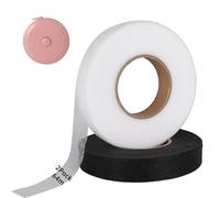 CYZBL 2Pcs Double-Sided Adhesive Hem Tape, 70Yards*20mm Iron on Hemming Web Tape, Wonder Web Fabric Fusing Fusible Hem Gluing Strip, No-Sewing Fabric Strip Roll with Tape Measure for Skirt