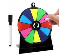 CYZBL 6 Inch Heavy Duty Spinning Prize Wheel with Stand, 12 Slots Fortune Roulette Game - Portable Prize Wheel Spinner With Marker Pen - for Carnival Party Show