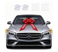 CYZBL Birthday Large Red Bow, Huge Presents Bows Decoration, Big Gift Wrapping Bow 23 Inches, Happy Birthday Gift Packaging Car Ribbon Bow, Butterfly Shape Gift Bow for Automotive