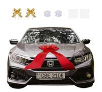 CYZBL Birthday Large Red Bow, Huge Presents Bows Decoration, Big Gift Wrapping Bow 23 Inches, Happy Birthday Gift Packaging Car Ribbon Bow, Butterfly Shape Gift Bow for Automotive