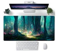 CYZFF Large Blue Green Forest Mouse Pad for Office Top Laptop Computer Keyboard Gaming Mouse Mat XXL Size 80x40cm Cute Office Accessories