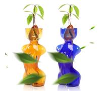CYZglass Propagation Vases for Plants Plant Propagation Jars Unique Body Avocado Vase Glass Planter Perfect for Seed Starting Water Rooting and Home Decor Gift for Father