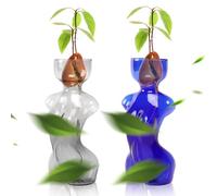 CYZglass Propagation Vases for Plants Plant Propagation Jars Unique Body Avocado Vase Glass Planter Perfect for Seed Starting Water Rooting and Home Decor Gift for Father