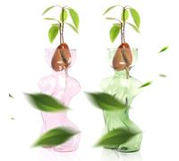 CYZglass Propagation Vases for Plants Plant Propagation Jars Unique Body Avocado Vase Glass Planter Perfect for Seed Starting Water Rooting and Home Decor Gift for Father