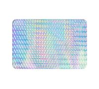 CYZJPRVN Colourful Rainbow Colour Hologram Holographic, Doormat, Bath Mat Non-Slip Floor Mat Soft Bathroom Rugs Absorbent Bathroom Pad 40x60 cm