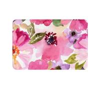 CYZJPRVN Watercolor Flowers Pink Fuchsia, Doormat, Bath Mat Non-Slip Floor Mat Soft Bathroom Rugs Absorbent Bathroom Pad 40x60 cm