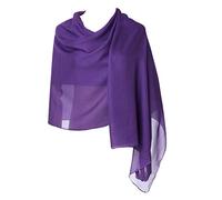 CYZLANN Women's Scarves 100% Silk Long Lightweight Scarfs for women(violet)