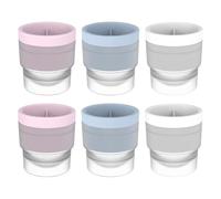 CYZTD 6PCS Ice Ball Mould,5cm Large Round Ice Cube Moulds,Silicone Freezer Stackable Iceball Mould | XL ICES Sphere Moulds Great for Juice Jelly Milk Chocolate or Cocktails Whiskey