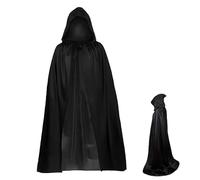 CYZTD Black Cloak,180Cm Ghostface Costume Black Cape,Grim Reaper Vampire Witch Carnival Halloween Adult Wizard Cos,Wizard Costume Adult Voldemort Cos,Traitors Cloak,Suitable for Teenagers and Adults