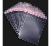 CZ 100pcs Self Sealing Cello Bags, 20x22cm Clear Resealable Self Adhesive Bags for Cookie Bakery Clothes Packaging