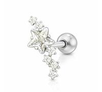 CZ Climber Stars Stud Screw On Earrings for Helix Cartilage Tragus Earlobe Conch Piercing Jewelry For Her, Cartilage Piercing, Screw Back