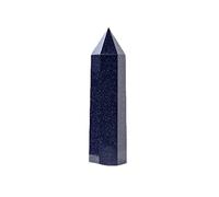CZAOINCU Home Collections 1pc Blue Sandstone Quartz Crystal Tower Ornaments Stone Ore Obelisk Home Office Decor Feng Shui Figurine Household (Color : Blue Sandstone 1pc, Size : 2.75-3.15in)