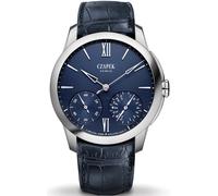 Czapek Watch Quai des Bergues Guilloche Ricochet Steel Aqua Blue Limited Edition - Blue CZP-001