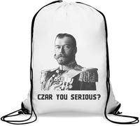 Czar Nicholas The Second Are You Serious Gym Sack Casual Drawstring Bag White