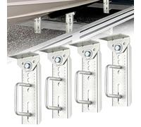 CZC AUTO 4PCS 8" Boat Trailer Bunk Bracket Kit, Galvanized, Heavy Duty, Fits 1.5"x3", 2"x3", 3"x3" Boat Trailer Crossmember, with All Necessary Hardware