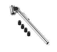 CZC AUTO Pencil Tire Pressure Gauge, Dual Head Trucks Air Gage, Accurate Mechanical Dually Chuck Wheel Service Checker, Stainless Steel Stem for Car RV ATV Motorcycle Bike, 10-120PSI (Silver, 1 Pack)