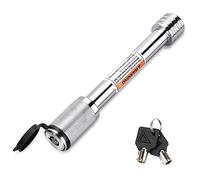 CZC AUTO Trailer Hitch Lock 5/8" Dia, Locking Hitch Pin 4" Super Extra Long Chrome Coated Hitch Pin with Keys for Class III IV to Hitch Bike Rack Tray Ball Tow Rope for Trailer Truck Car Boat