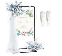 CZCPARY Wedding Display Stand, Adjustable Wedding Welcome Sign Stand, Outdoor Wedding Sign, Welcome Poster Sign, Square Arch Display Stand (BLACK)